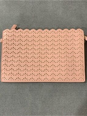 Loft Women's Pink Laser-Cut Clutch Bag